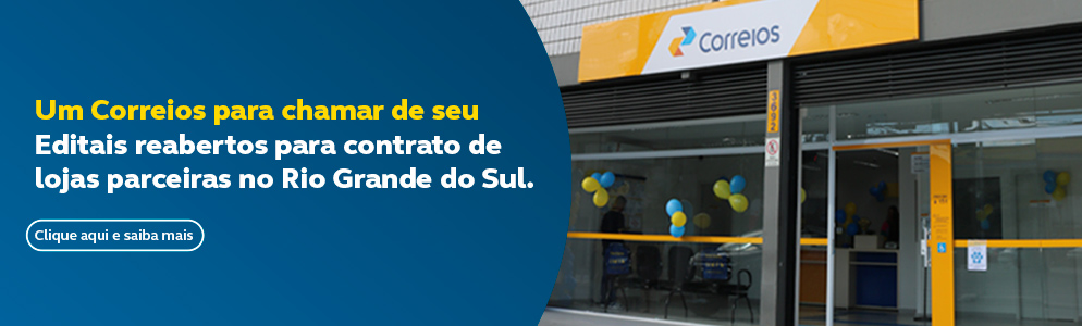 Banner promocional dos Correios